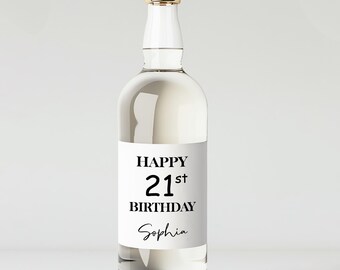 Custom 21st Birthday Wine Label/21st Birthday Party Decor/Custom 21st Birthday Champagne Label/21st Birthday Gift for Her/Finally Legal