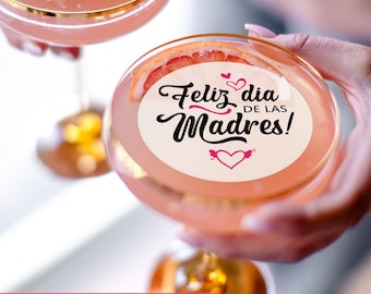 Custom Feliz Día de las Madres Drink Topper/Mother's Day Party Cocktail Garnishes/Mom's Cupcake Toppers/Happy Mothers' Day/Mothers Day Decor