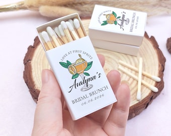Love at First Spritz Bridal Shower Favors/Aperol Spritz Bridal Shower Brunch Matchboxes/Custom Party Matchbooks/Citrus Bridal Shower Matches