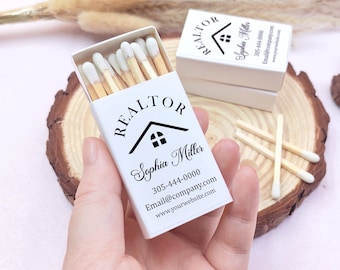 Real Estate Agent Matchboxes/Realtor Closing Matchbox Gifts/Open House Gift for Buyers or Sellers/Realtor Giveaways Idea/Party Decor in Bulk