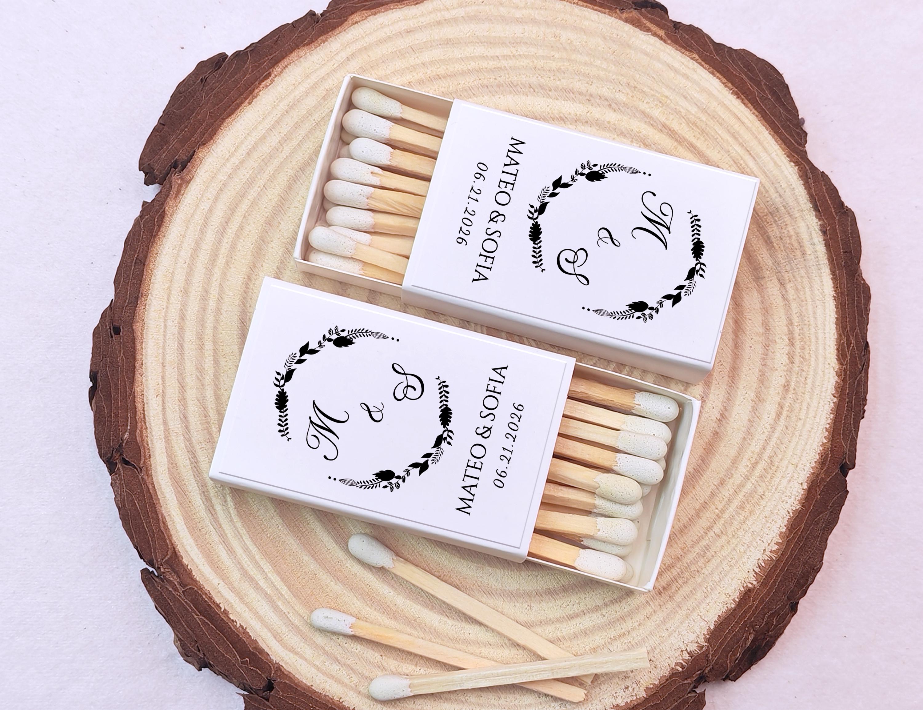 Bulk Wedding Favors for Guests - Custom Matches SET - Personalized ...