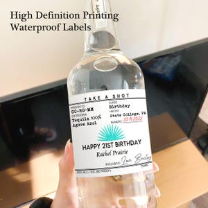 Casamigos birthday tequila labels/custom birthday favor/21th birthday Tequila/Wedding Tequila/Birthday Tequila Stickers/30th Birthday Gifts