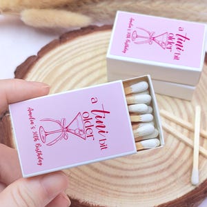 Personalized Martini Birthday Match Boxes - A Tini Bit Older/Birthday Party Match Box Favors/Dirty 30/Happy Birthday Matches/21st Birthday