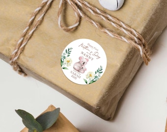 Happy First Mother’s Day Stickers/Custom Personalized Mother's Day Gift Tags/Labels for Mother's Day Favors/Mothers Day Gift Treat Labels