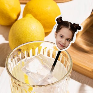 Personalized Face Drink Stirrers, Custom Photo Birthday Party Stirrers, Cocktail Swizzle Sticks, Baby Shower Favors, Kids&#39; Party Decorations