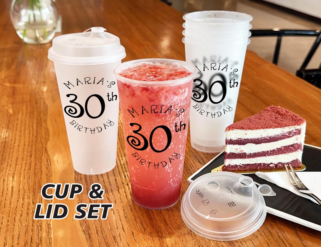 Custom 30th/40th/50th Birthday Cups, A Tini Bit Older Frosted Plastic ...