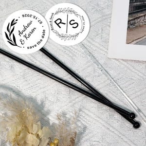 Personalized Wedding Drink Stirrers, Stir Sticks for Wedding Reception, Party Swizzle Sticks, Wedding Cocktail Stirrers, Wedding Party Decor
