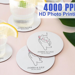 Wedding Coasters - Wedding Table Decor, Beverage Coasters, Drink Coasters, Save The Date Coasters. Wedding Favors, Paper Coasters For Guests
