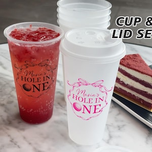 Personalized 1st Birthday First Birthday Hole in One Golf Birthday Party Frosted Cups/Golf Gifts for Dad Mom/Golf Birthday Party Supplies