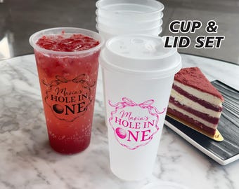 Personalized 1st Birthday First Birthday Hole in One Golf Birthday Party Frosted Cups/Golf Gifts for Dad Mom/Golf Birthday Party Supplies