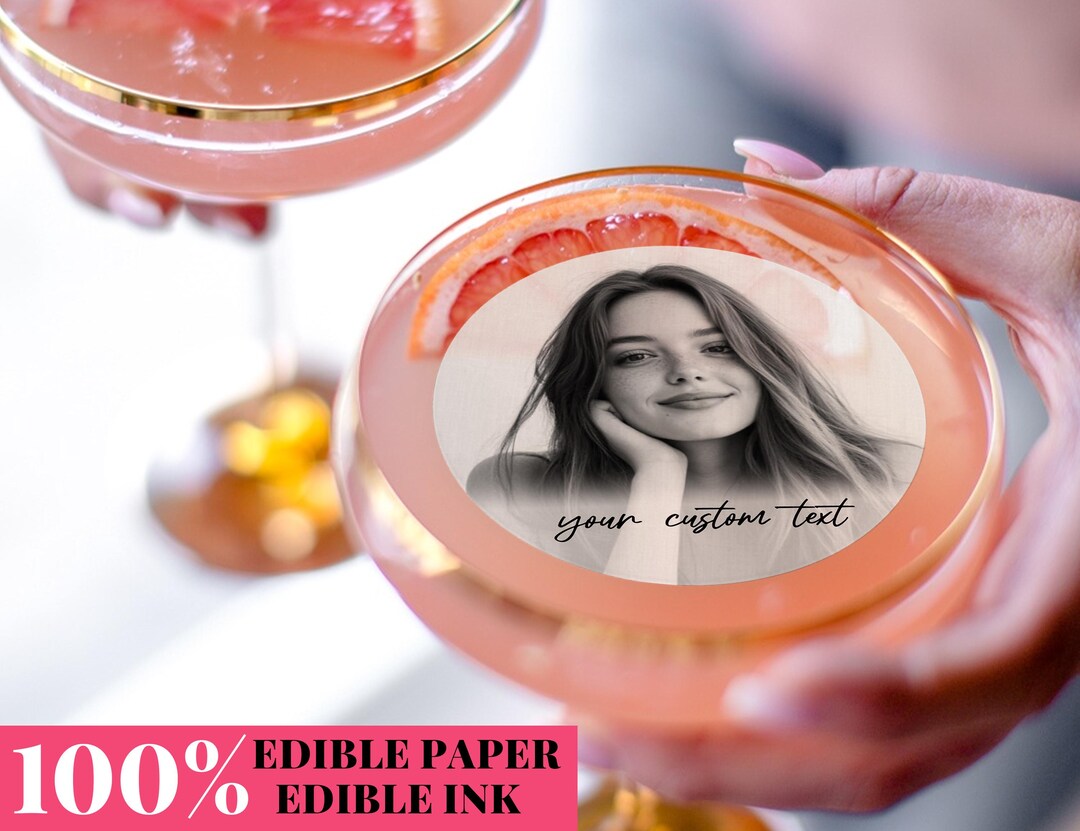 Custom Photo Drink Toppers, Edible Cocktail Toppers With Your Picture ...