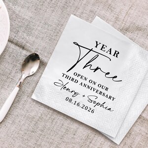 Personalized Wedding Anniversary Napkins/Beverage Luncheon Dinner Napkin/Custom Wedding Napkins/Engagement Napkins/Anniversary Party Favors