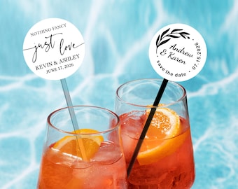Mescolatori per bevande personalizzati, bastoncini per mescolare per ricevimenti di nozze, decorazioni per feste, bastoncini per cocktail per feste, mescolatori per cocktail per matrimoni, bomboniere per matrimoni