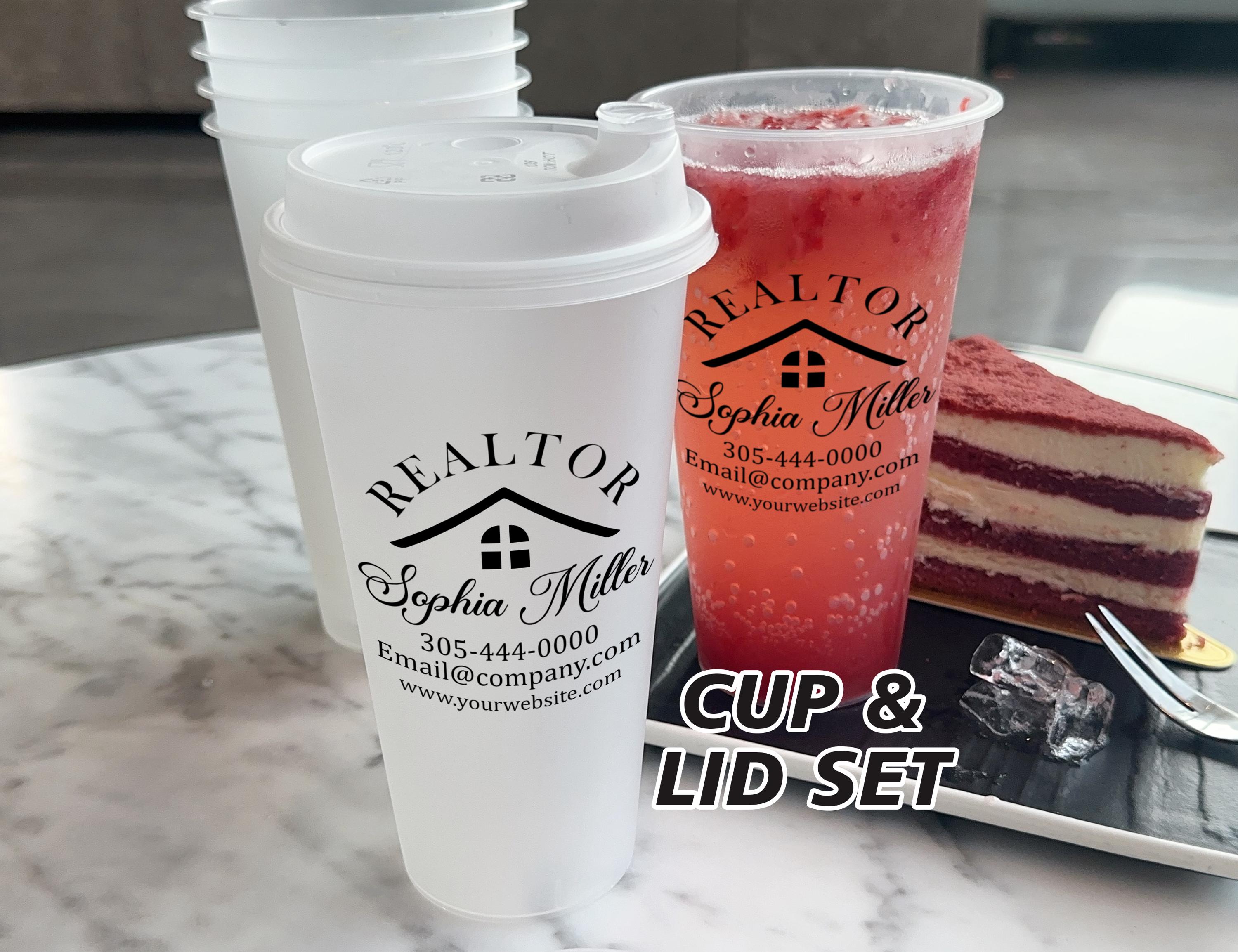 Custom Realtor Frosted Cup in Bulk/Sold Real Estate Agent/Realtor Thank You Gift/House Closing Gift for Realtor/Cups for Realtor Advertising