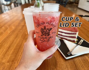 Bachelorette Plastic Cups as Favors/Bachelorette Party Supplies Bach Party Decor/Drunk in Love Bachelorette Plastic Cups/Hens Night Favors