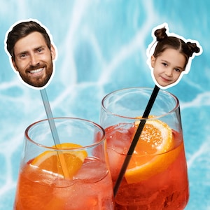 Personalized Face Drink Stirrers, Acrylic Cocktail Stir Sticks, Swizzle Sticks, Beverage Sticks, Drink Stir Sticks for Birthday Party Favors