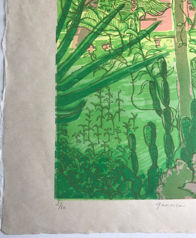 Jamaica original relief print, edition of 10 image 3