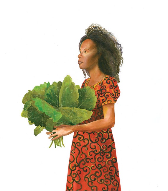 Collard Queen - Fine Art Print - Etsy Collard Queen - Fine Art Print - Etsy