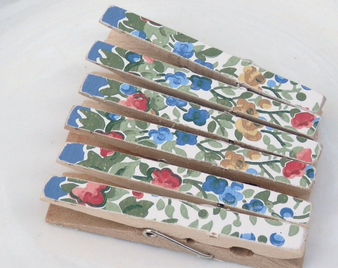 Fancy Clothes Pins Made With Upcycled Wallpaper Etsy