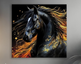 Large Horse Canvas Print | Rustic Western Art | Beautiful Animal Wall Decor | Perfect Birthday Gift for Horse Lovers