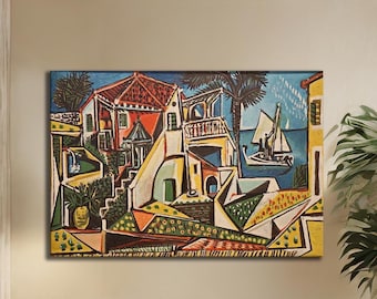 パブロ・ピカソ 地中海キャンバス、ピカソ風景画アートプリント