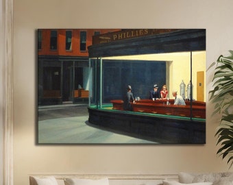 エドワード・ホッパー作「ナイトホークス」1942年大型ポスタープリント