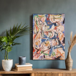 Jackson Pollock Wall Art, Abstract Canvas Print, Home and Living Room Decor, Jackson Pollock Canvas Print, Large Canvas Wall Art