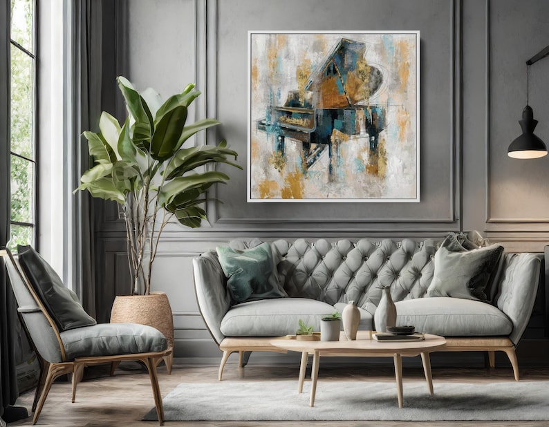 Piano Music Wall Art - Extra Large Canvas Painting Print, Framed or ...