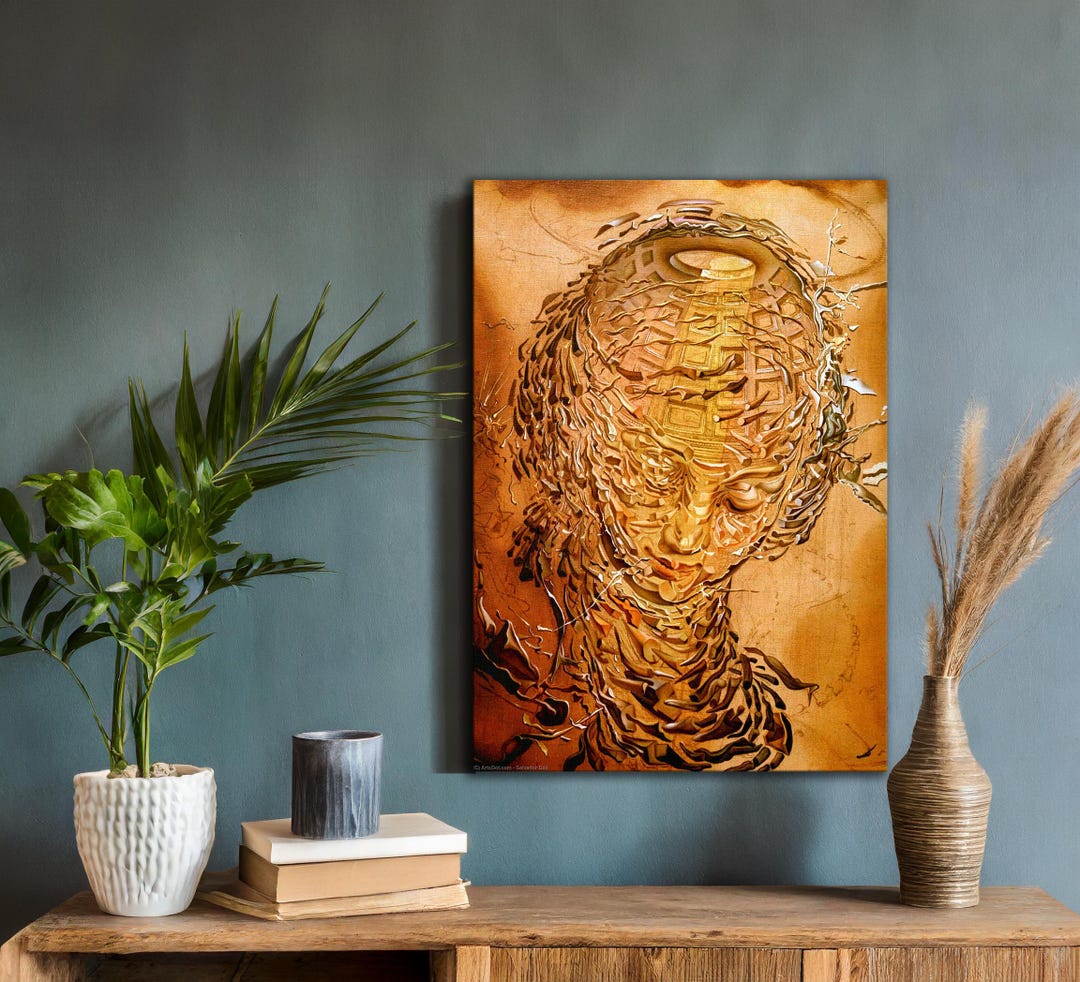 Salvador Dali Exploding Raphaelesque Head Canvas, Surrealism Wall Art ...