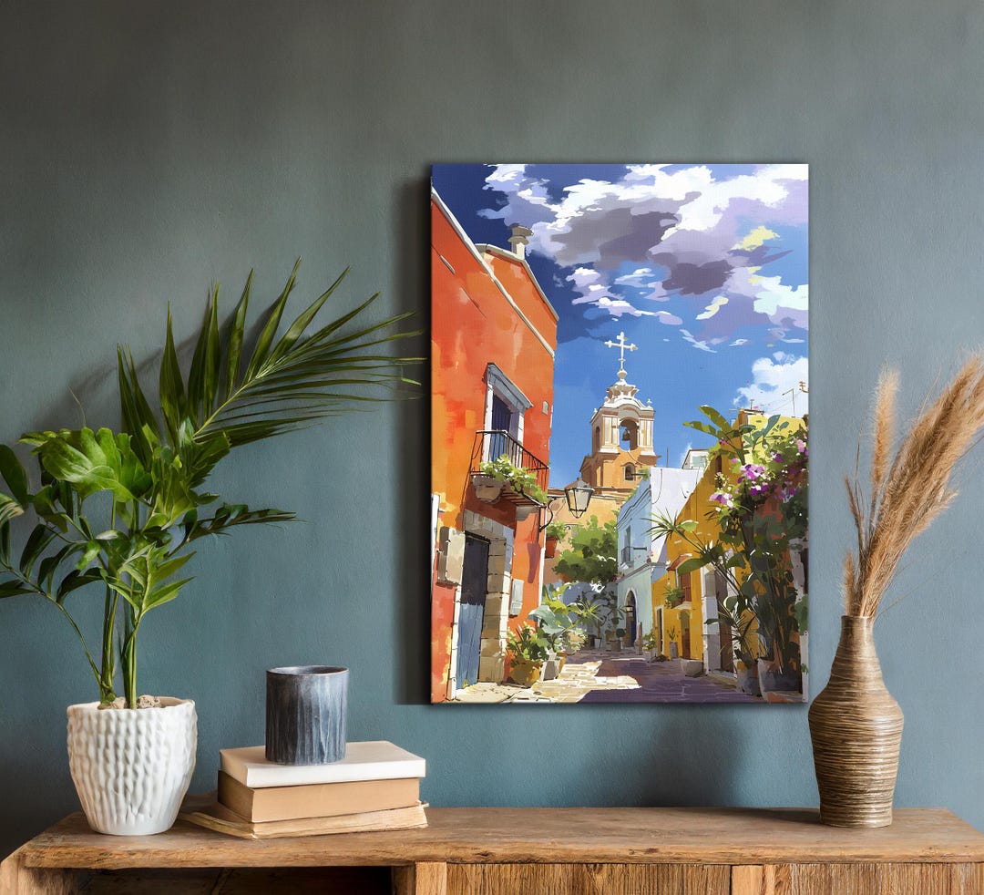 Puerto Rico Art | Original Old San Juan Oil Painting | Framed Canvas ...