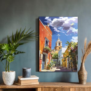 Puerto Rico Art | Original Old San Juan Oil Painting | Framed Canvas Wall Art | Perfect Puerto Rico Gift