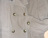 Steampunk Military Style Natural Heavy Weave Jacket UK14