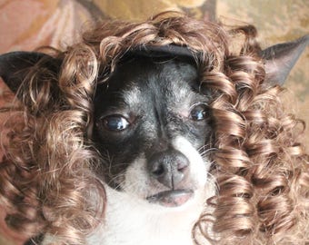 Cute pet   wig  for dog or cat/Halloween dog wig/Halloween dogs costume/Dog costume / Cat costume /