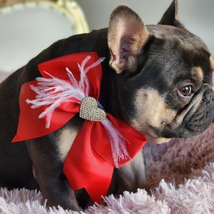 Bow tie  // Dog Valentine&#39;s Bow //  Dog Neck Tie || Pet Bow Tie || Dog Clothes