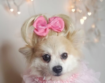 Blond  color  wig   for dog or cat / Dog costume / Cat costume /Pet costume /Dog costume/Cat costume/