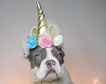 Pet  unicorn hat  for dog or cat/Halloween dog costume/