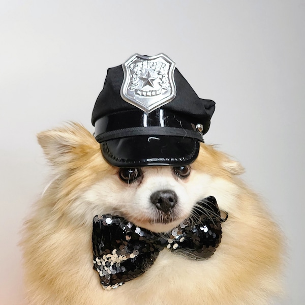 Pilot hat for dog or cat  Small animal Doll /Halloween pet hat /Police pet costume/