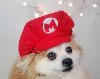 Kapelusz kostiumowy dla zwierząt Super Mario, regulowany na gumce