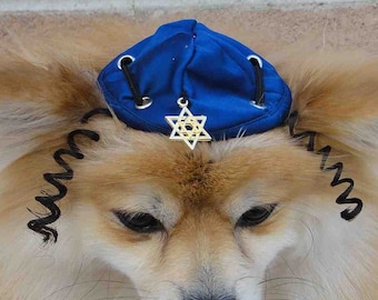 Yarmulke hat for dog or cat / Hanukkah dog hat / Hanukkah pet gift/Kippah for pet /Kippah for dog / Kippah for cat /