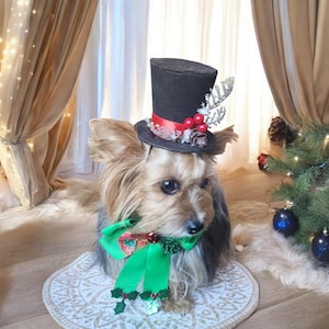 Christmas  hat red  color for  pets  /Dog costume /Christmas costume/Christmas dog hat /Set listing/Santa hat/