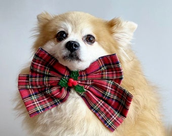 Bow tie  // Dog Christmas Bow //  Dog Neck Tie || Pet Bow Tie || Dog Clothes