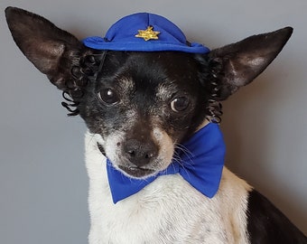 DOG KIPPAH Hanukkah sombrero y arco set para perro o gato/Regalo de perro Hanukkah/Yarmulke para perros/Yarmulke para gatos//Kippah para perro