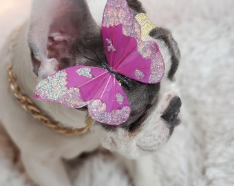 French bulldog // Dog   Butterfly Bow //  Dog Neck Tie || Pet Bow Tie || Dog Clothes