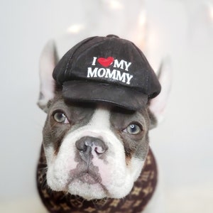 Cap for Frenchie  / Cap for pet /Cute   hat black color  for dog or cat  Small animal Doll