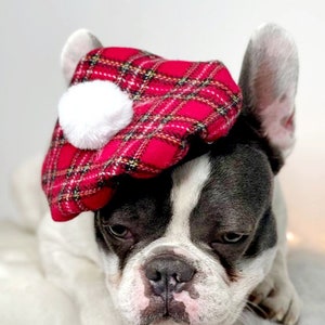 犬や猫用のベレー帽 赤色 /小動物用ベレー帽 /犬用ベレー帽 /