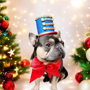 Nutcracker Pet Costume Hat: Christmas Dog Top Hat
