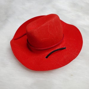 Cowboy hat for dog or cat black color /Small animals hat/Halloween dog hat /Cowboy dogs hat/ Red