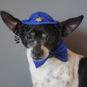DOG KIPPAH Hanukkah hat and bow set for dog or cat/Hanukkah dog gift/Yarmulke for dogs/Yarmulke for cats//Kippah for dog image 3