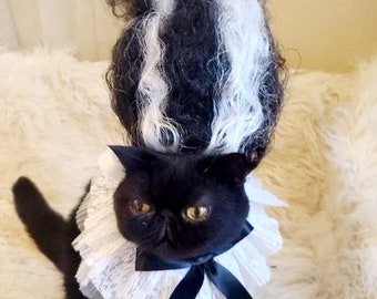 Frankenstein wig for pets / Frankenstein dog wig  / Cute white and   black color wig  for your pet/