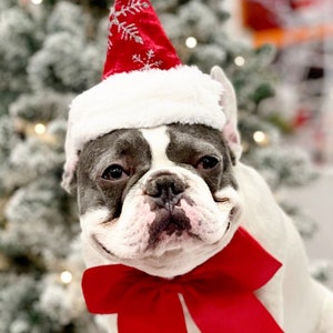 Christmas  Santa  hat   with neck  bow  tie for  large size dog the listing is for the set